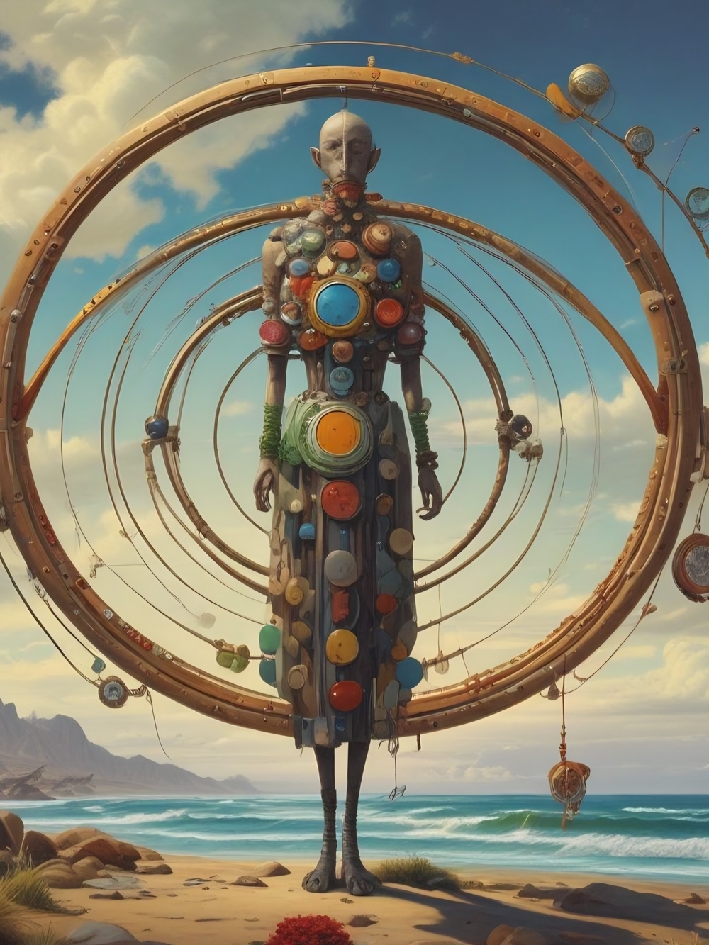 Multicolor Surreal Guardian Art Print